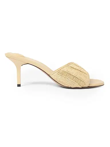 Jacquemus Women's Cubisto 70MM Raffia-Effect Knit Mules - Natural | Thumbnail 1 Jacquemus Women's Cubisto 70MM Raffia-Effect Knit Mules - Natural | Thumbnail 1