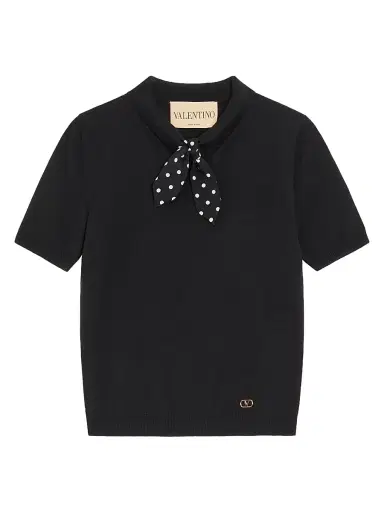 Valentino Garavani Women's Knit Top - Black - Size XS | Thumbnail 1 Valentino Garavani Women's Knit Top - Black - Size XS | Thumbnail 1