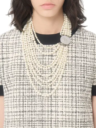 Valentino Garavani Women's Short Dress in Square Tweed - Vanilla Black - Size 2 | Thumbnail 6 Valentino Garavani Women's Short Dress in Square Tweed - Vanilla Black - Size 2 | Thumbnail 6