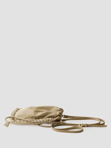 Prada Women's Suede Drawstring Case - Beige Khaki | Thumbnail 6 Prada Women's Suede Drawstring Case - Beige Khaki | Thumbnail 6
