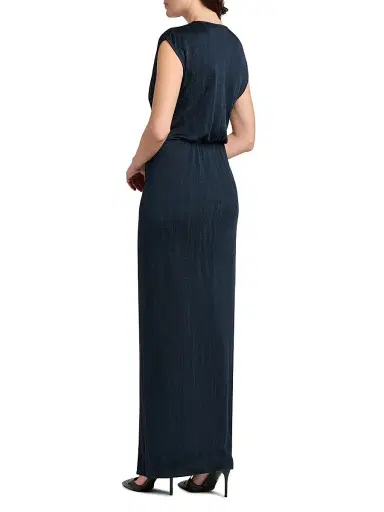 Giorgio Armani Women's Texture Weave Satin Maxi Dress - Outer Space - Size 14 | Thumbnail 5 Giorgio Armani Women's Texture Weave Satin Maxi Dress - Outer Space - Size 14 | Thumbnail 5