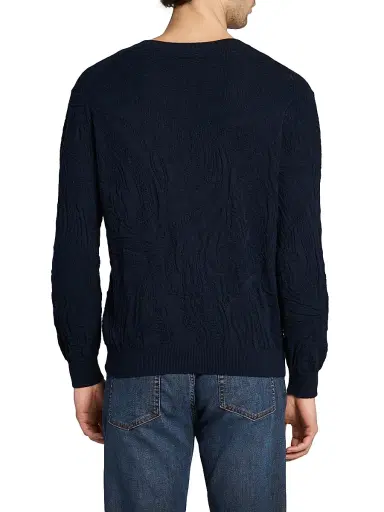 Etro Men's Roma Cotton Crewneck Sweater - Dark Blue | Thumbnail 5 Etro Men's Roma Cotton Crewneck Sweater - Dark Blue | Thumbnail 5