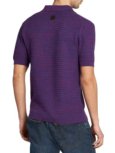 Etro Men's Roma Knit Polo Shirt | Thumbnail 5 Etro Men's Roma Knit Polo Shirt | Thumbnail 5