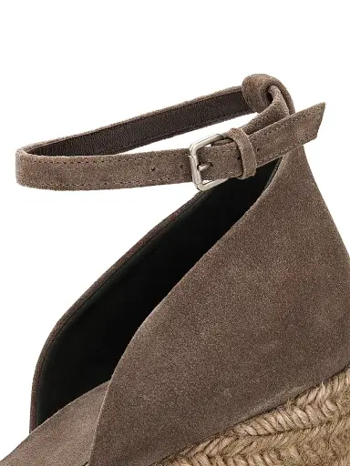 Brunello Cucinelli Women's Suede Espadrille Wedge Sandals | Thumbnail 5 Brunello Cucinelli Women's Suede Espadrille Wedge Sandals | Thumbnail 5