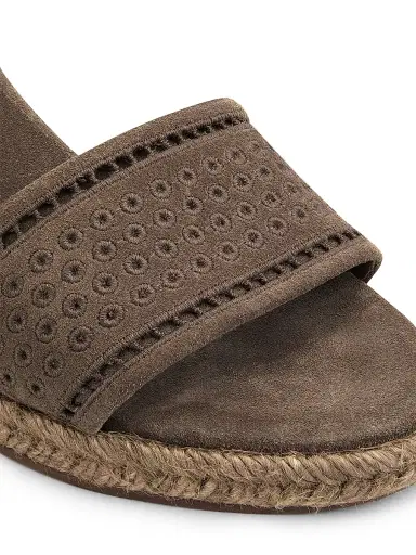 Brunello Cucinelli Women's Suede Espadrille Wedge Sandals | Thumbnail 6 Brunello Cucinelli Women's Suede Espadrille Wedge Sandals | Thumbnail 6