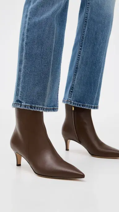 Gianvito Rossi Levy Vitello Slim Booties 55mm Brown | Thumbnail 3 Gianvito Rossi Levy Vitello Slim Booties 55mm Brown | Thumbnail 3