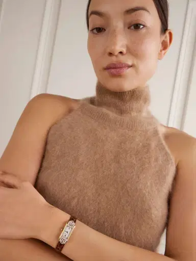 Stephanie Windsor + Cartier Tank 2000s Allongeé 34mm 18-karat Gold, Diamond And Leather Watch, Ref. No. 1361 | Thumbnail 5 Stephanie Windsor + Cartier Tank 2000s Allongeé 34mm 18-karat Gold, Diamond And Leather Watch, Ref. No. 1361 | Thumbnail 5