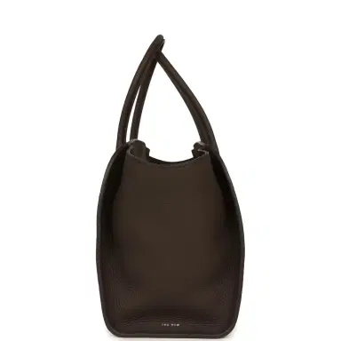 The Row The Row Marlo 12 Tote Bag Deep Brown Calfskin Silver Hardware | Thumbnail 3 The Row The Row Marlo 12 Tote Bag Deep Brown Calfskin Silver Hardware | Thumbnail 3