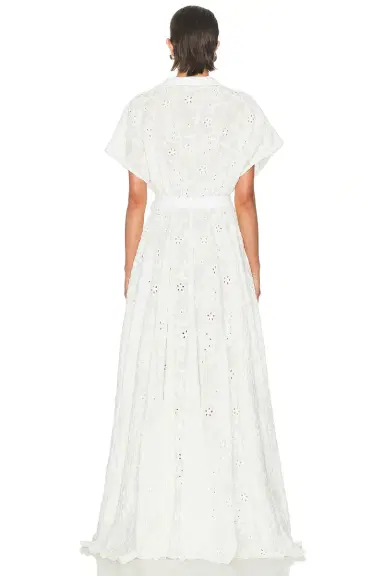Norma Kamali Super Oversized Sleeveless Boyfriend Shirt Flared Gown | Thumbnail 3 Norma Kamali Super Oversized Sleeveless Boyfriend Shirt Flared Gown | Thumbnail 3