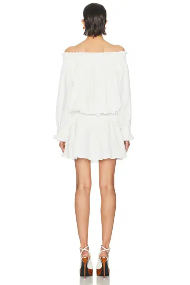 Norma Kamali Long Sleeve Peasant Mini Dress | Thumbnail 3 Norma Kamali Long Sleeve Peasant Mini Dress | Thumbnail 3