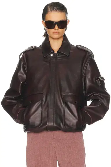 Coperni Oversized Leather Jacket | Thumbnail 1 Coperni Oversized Leather Jacket | Thumbnail 1
