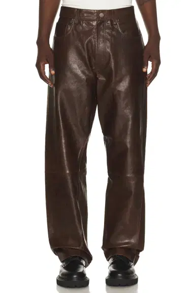 SUNFLOWER Wide Twist Leather Pant | Thumbnail 1 SUNFLOWER Wide Twist Leather Pant | Thumbnail 1