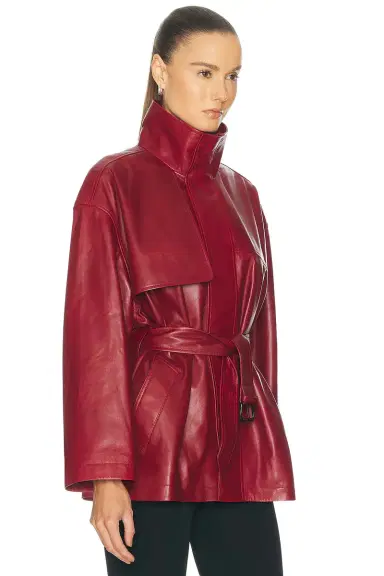 Frame x Alexandra Leclerc The Alexandra Leather Trench | Thumbnail 2 Frame x Alexandra Leclerc The Alexandra Leather Trench | Thumbnail 2