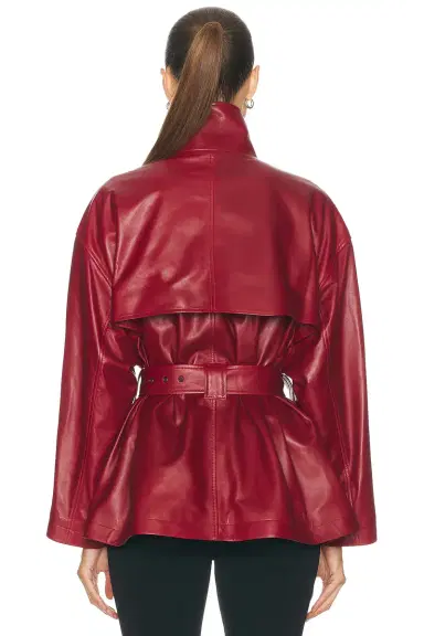 Frame x Alexandra Leclerc The Alexandra Leather Trench | Thumbnail 3 Frame x Alexandra Leclerc The Alexandra Leather Trench | Thumbnail 3