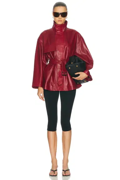 Frame x Alexandra Leclerc The Alexandra Leather Trench | Thumbnail 4 Frame x Alexandra Leclerc The Alexandra Leather Trench | Thumbnail 4