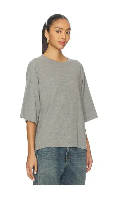 Free People x We The Free Perfect Oversized Tee In Heather Grey | Thumbnail 2 Free People x We The Free Perfect Oversized Tee In Heather Grey | Thumbnail 2