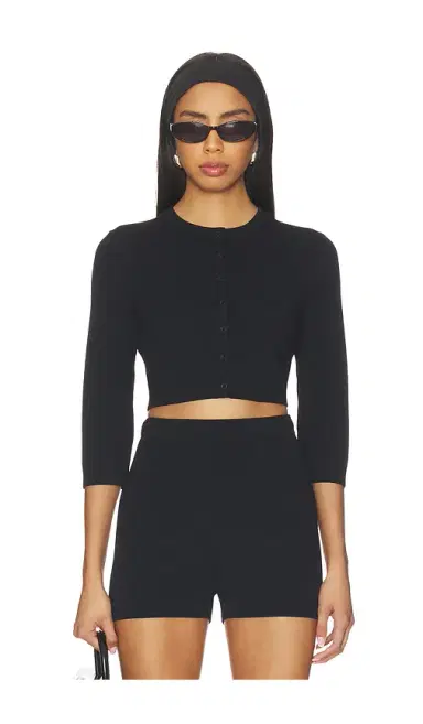 Skims Refined Knit Crop Cardigan | Thumbnail 2 Skims Refined Knit Crop Cardigan | Thumbnail 2