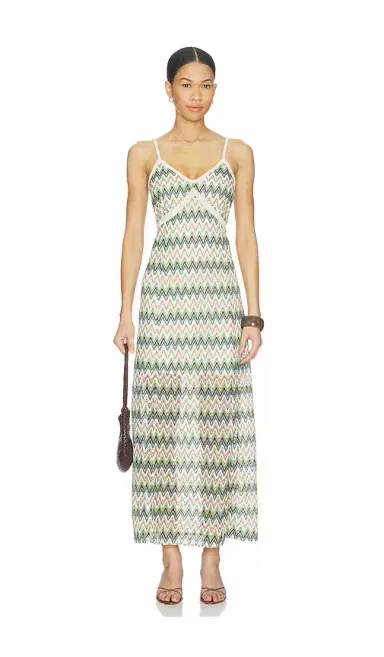 Central Park West Celine Rainbow Crochet Maxi Dress | Thumbnail 1 Central Park West Celine Rainbow Crochet Maxi Dress | Thumbnail 1
