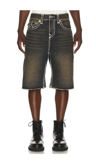 True Religion Mikey Super T Flap Denim Shorts | Thumbnail 1 True Religion Mikey Super T Flap Denim Shorts | Thumbnail 1