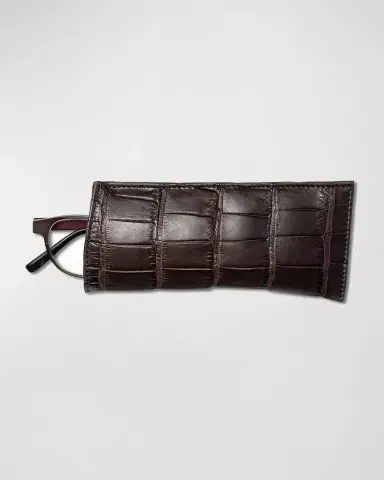 Abas Men's Alligator Eyeglass Case | Thumbnail 2 Abas Men's Alligator Eyeglass Case | Thumbnail 2