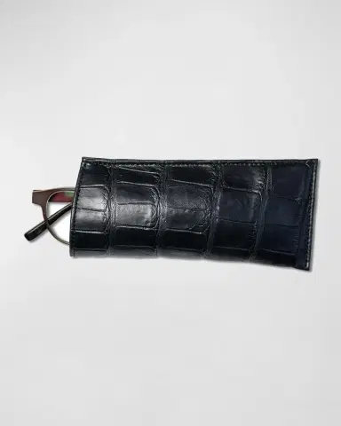 Abas Men's Alligator Eyeglass Case | Thumbnail 2 Abas Men's Alligator Eyeglass Case | Thumbnail 2