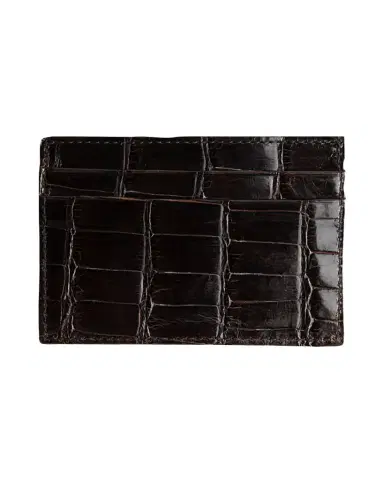 Abas Men's Alligator Leather Card Case | Thumbnail 1 Abas Men's Alligator Leather Card Case | Thumbnail 1