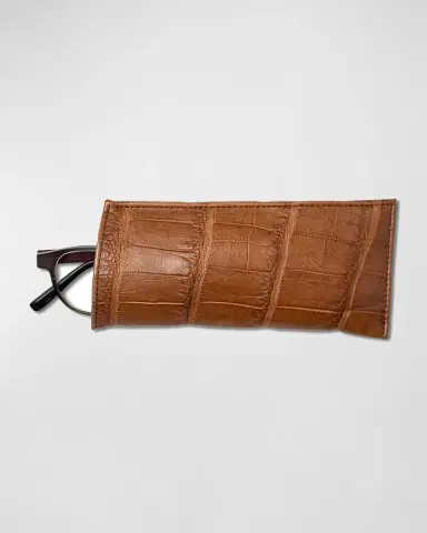 Abas Men's Alligator Eyeglass Case | Thumbnail 2 Abas Men's Alligator Eyeglass Case | Thumbnail 2