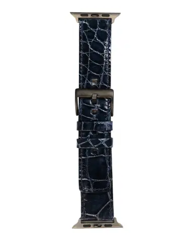 Abas Men's Apple Watch Alligator-Leather Watch Strap | Thumbnail 1 Abas Men's Apple Watch Alligator-Leather Watch Strap | Thumbnail 1