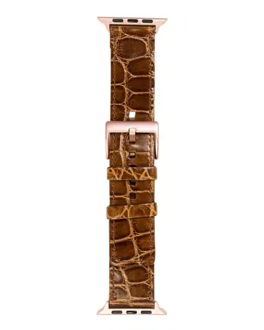 Abas Men 's Apple Watch Alligator Watch Strap | Thumbnail 1 Abas Men 's Apple Watch Alligator Watch Strap | Thumbnail 1