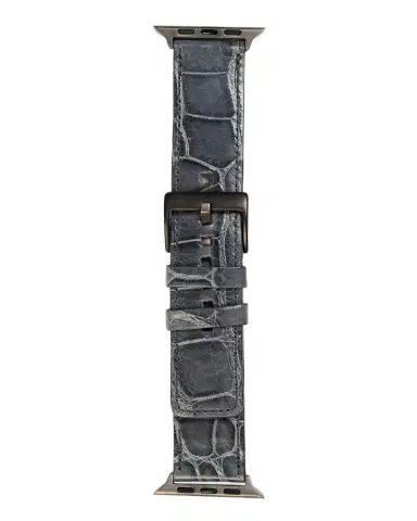 Abas Men's Apple Watch Alligator-Leather Watch Strap | Thumbnail 1 Abas Men's Apple Watch Alligator-Leather Watch Strap | Thumbnail 1