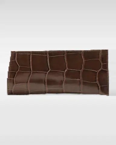 Abas Men's Glazed Alligator Leather Eyewear Case | Thumbnail 2 Abas Men's Glazed Alligator Leather Eyewear Case | Thumbnail 2