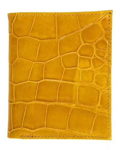 Abas Men's Glazed Alligator Compact Wallet; Monogram Available | Thumbnail 1 Abas Men's Glazed Alligator Compact Wallet; Monogram Available | Thumbnail 1