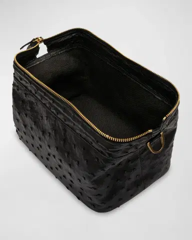 Abas Men 's Ostrich Weekender Toiletry Kit | Thumbnail 2 Abas Men 's Ostrich Weekender Toiletry Kit | Thumbnail 2