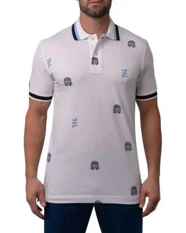 Maceoo Men's Mozart Icon Tipped Polo Shirt | Thumbnail 1 Maceoo Men's Mozart Icon Tipped Polo Shirt | Thumbnail 1