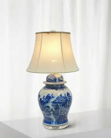 Winward Home Chinoiserie Ceramic Lamp, 28" | Thumbnail 1 Winward Home Chinoiserie Ceramic Lamp, 28" | Thumbnail 1