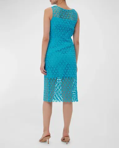 Trina Turk Eleanor Sleeveless Geometric Lace Midi Dress | Thumbnail 2 Trina Turk Eleanor Sleeveless Geometric Lace Midi Dress | Thumbnail 2
