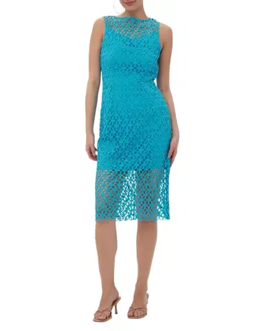 Trina Turk Eleanor Sleeveless Geometric Lace Midi Dress | Thumbnail 1 Trina Turk Eleanor Sleeveless Geometric Lace Midi Dress | Thumbnail 1