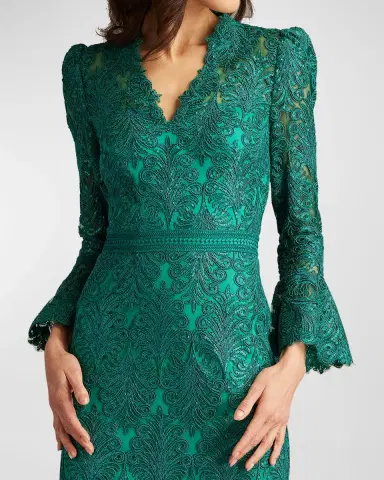 Tadashi Shoji Bell-Sleeve Sequin Lace Dress | Thumbnail 4 Tadashi Shoji Bell-Sleeve Sequin Lace Dress | Thumbnail 4