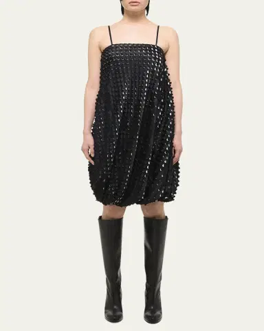 Helmut Lang Sleeveless Hole-Punch Bubble Dress | Thumbnail 2 Helmut Lang Sleeveless Hole-Punch Bubble Dress | Thumbnail 2