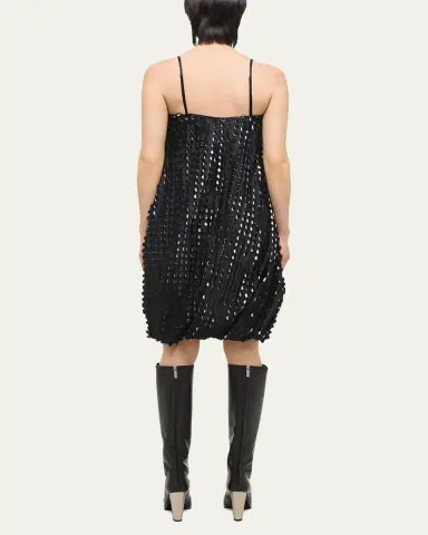 Helmut Lang Sleeveless Hole-Punch Bubble Dress | Thumbnail 3 Helmut Lang Sleeveless Hole-Punch Bubble Dress | Thumbnail 3