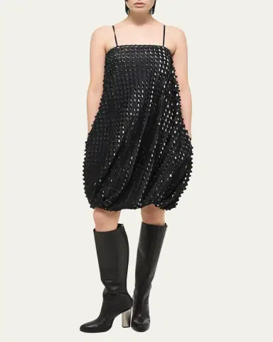 Helmut Lang Sleeveless Hole-Punch Bubble Dress | Thumbnail 4 Helmut Lang Sleeveless Hole-Punch Bubble Dress | Thumbnail 4