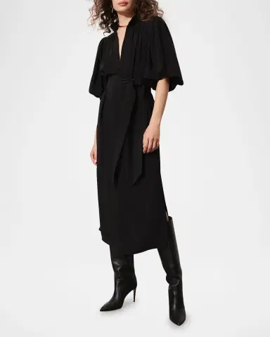 Figue Dani Puff-Sleeve Belted Midi Dress | Thumbnail 3 Figue Dani Puff-Sleeve Belted Midi Dress | Thumbnail 3