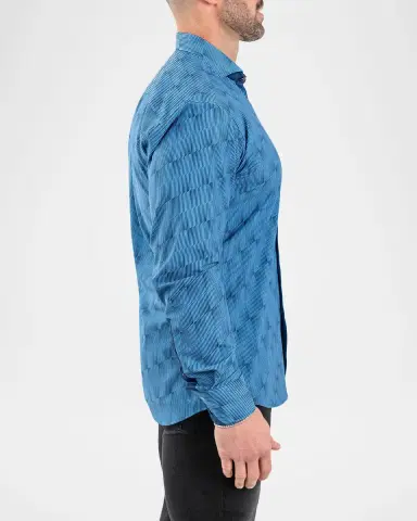 Maceoo Men's Einstein Abstract Linework Stretch Sport Shirt | Thumbnail 5 Maceoo Men's Einstein Abstract Linework Stretch Sport Shirt | Thumbnail 5