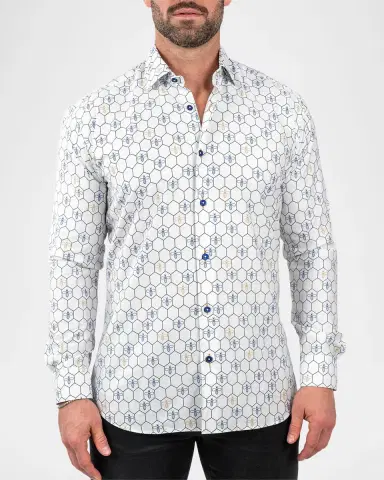 Maceoo Men's Fibonacci Bumblegon Cotton Sport Shirt | Thumbnail 3 Maceoo Men's Fibonacci Bumblegon Cotton Sport Shirt | Thumbnail 3