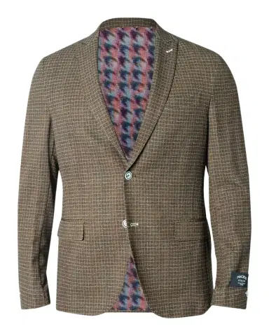 Maceoo Men's Descartes Vortex Grid Check Unconstructed Blazer | Thumbnail 1 Maceoo Men's Descartes Vortex Grid Check Unconstructed Blazer | Thumbnail 1