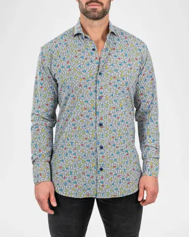 Maceoo Men's Einstein Video Game Stretch Sport Shirt | Thumbnail 3 Maceoo Men's Einstein Video Game Stretch Sport Shirt | Thumbnail 3