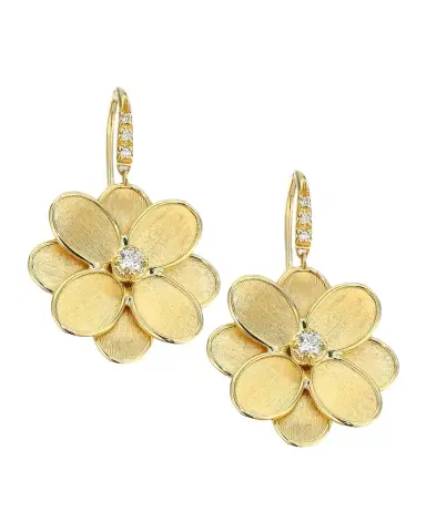Marco Bicego Petali 18K Flower Drop Earrings with Diamonds | Thumbnail 1 Marco Bicego Petali 18K Flower Drop Earrings with Diamonds | Thumbnail 1