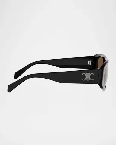 Celine Men's Triomphe Rectangular Acetate Sunglasses | Thumbnail 4 Celine Men's Triomphe Rectangular Acetate Sunglasses | Thumbnail 4