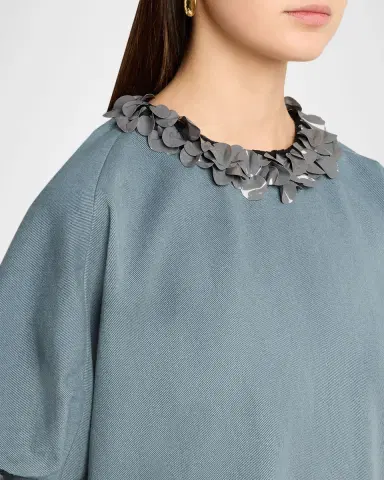 Diotima Burro Embellished Short-Sleeve Oversized Top | Thumbnail 4 Diotima Burro Embellished Short-Sleeve Oversized Top | Thumbnail 4