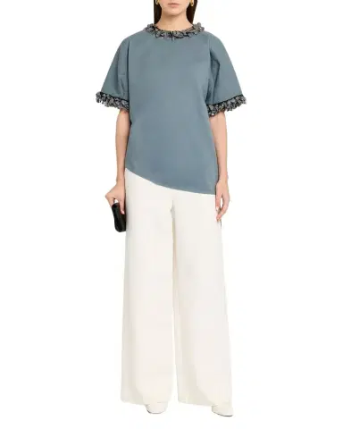 Diotima Burro Embellished Short-Sleeve Oversized Top | Thumbnail 1 Diotima Burro Embellished Short-Sleeve Oversized Top | Thumbnail 1